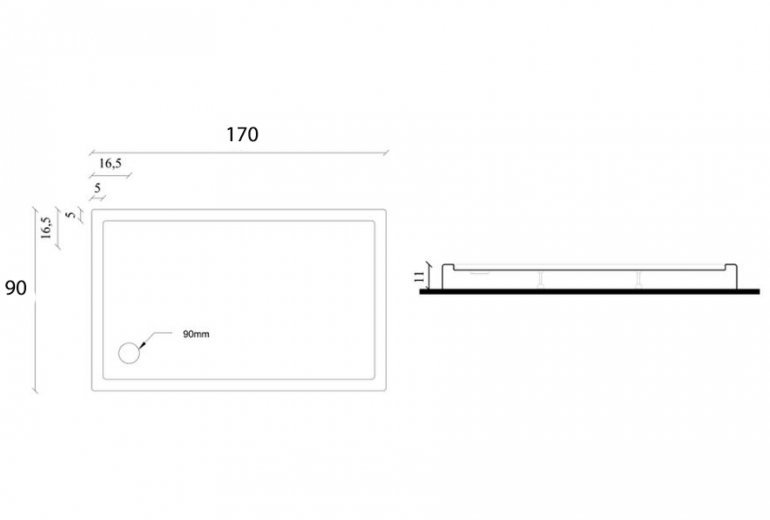 Monoblok Nova 90x170 sa sifonom