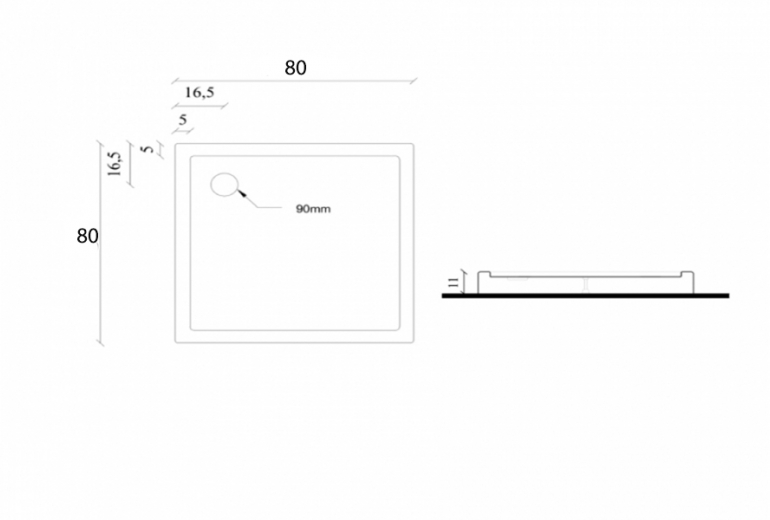 Monoblok Nova 80x80 sa sifonom
