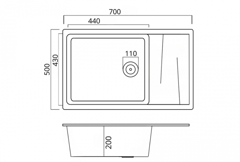 Cascada 70 bijeli sa sifonom