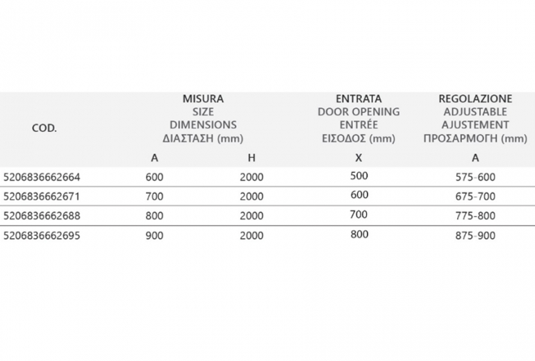 Tuš kabina S7 Walkin 70x110