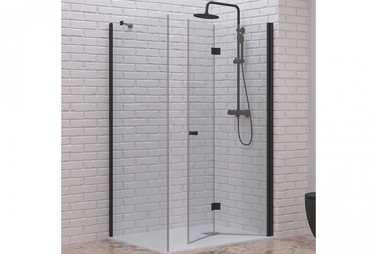 Tuš kabina S7 Walkin 70x140 Nero