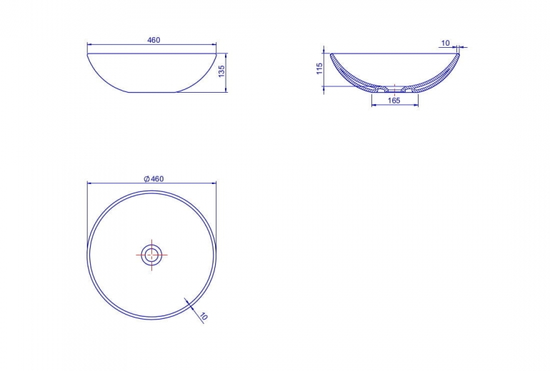 Umivaonik Zero 46 white mat