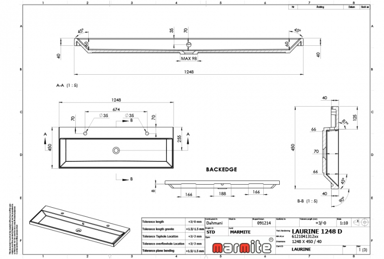 Umivaonik Laurin 125 dupli
