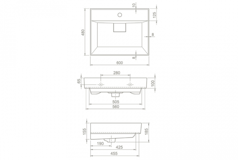 Umivaonik Sharp 60 white mat