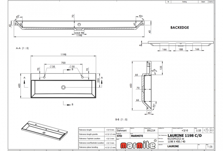 Umivaonik Laurin 120 dupli