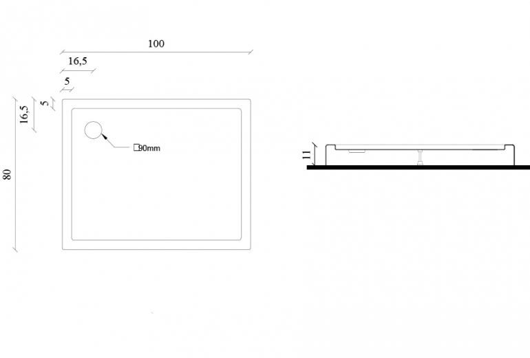 Monoblok Nova 80x100 sa sifonom
