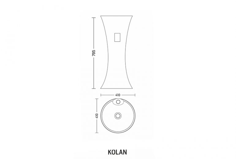 Umivaonik Kolan Black