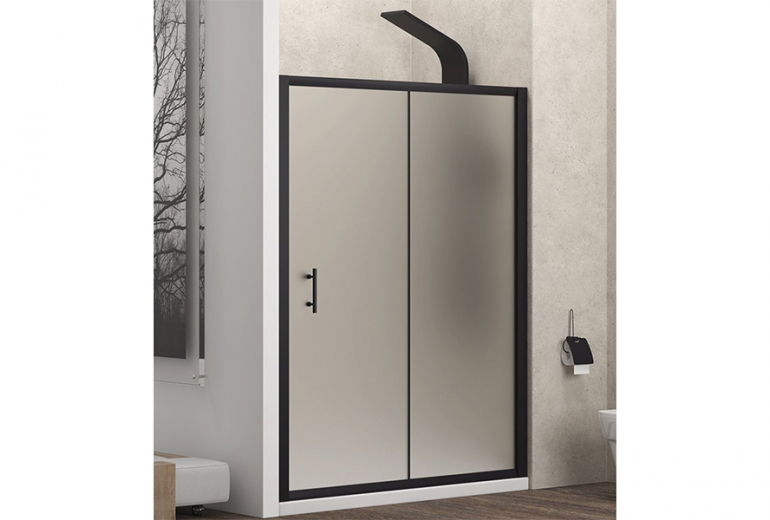 Tuš vrata Flora 500 Nero Satin 150x190