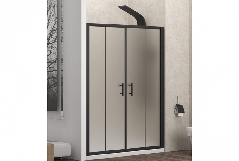 Tuš vrata Flora 600 Nero Satin 180x190