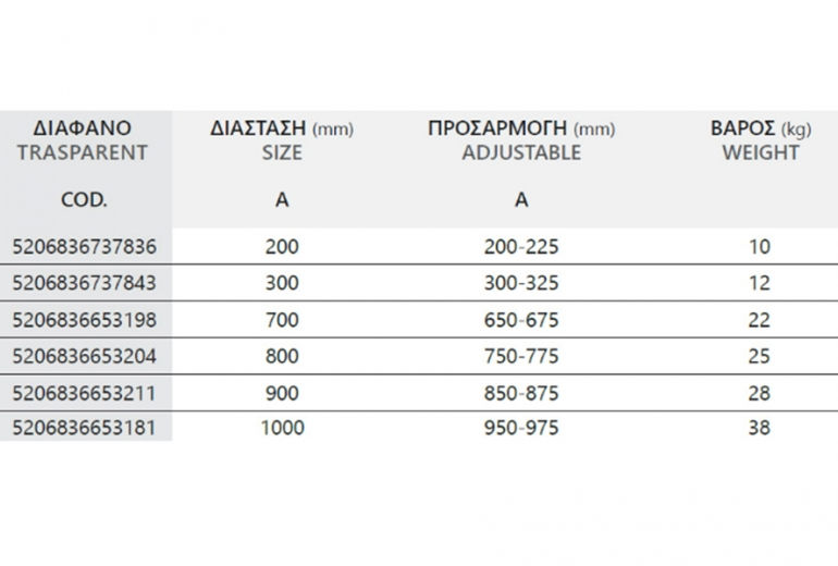 Tuš stijena S28F Alto 80 Nero Clear