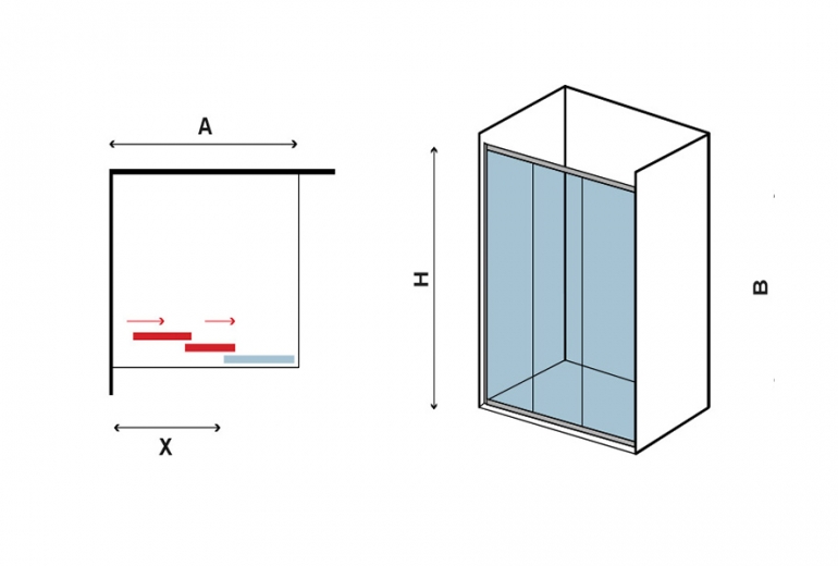 Tuš vrata Penta 300 - 100