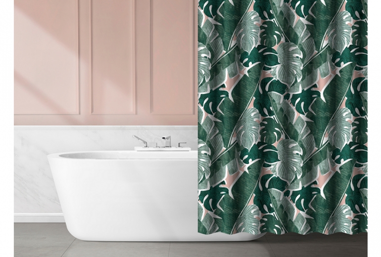 Tuš zavjesa Green-Pink 180x180