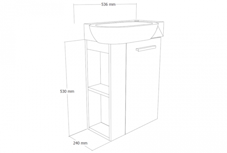 Ormarić s umivaonikom Mini 57 zidni