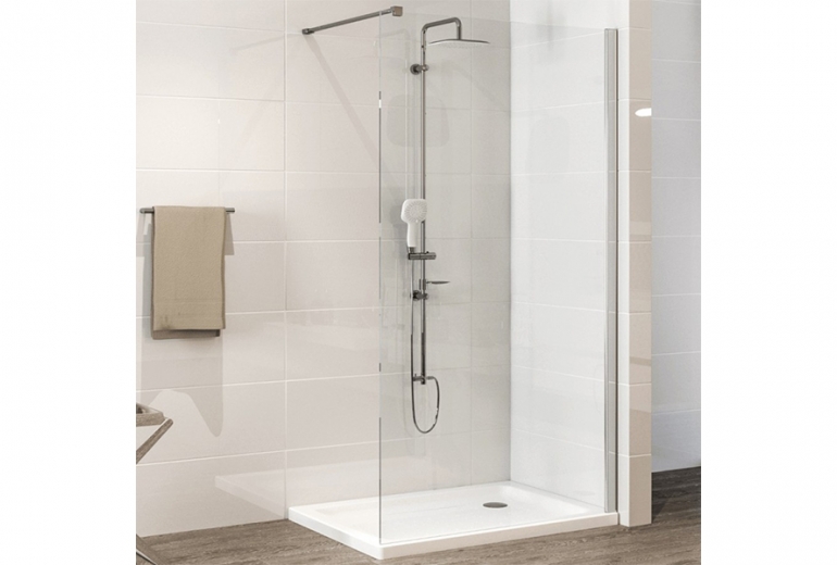 Tuš stijena Modul 75x200 krom