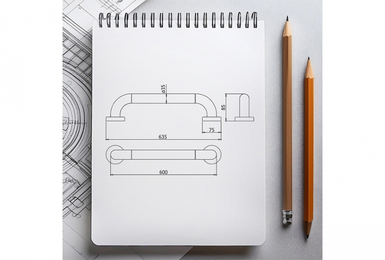 Zidni držač White 60 cm