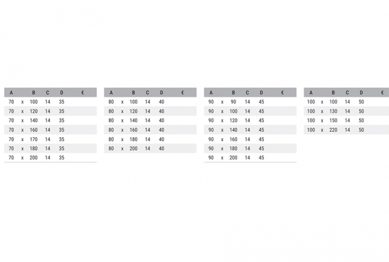 Tuš kada Corvus 90x120 Blanco