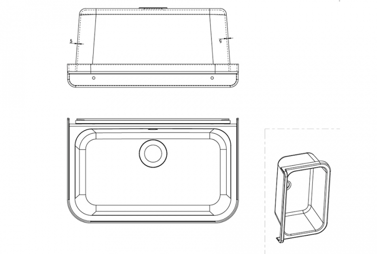Vanjski sudoper DES 55 Grey