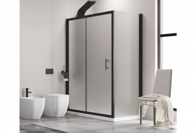 Tuš kabina Flora 500 Nero Satin 90x120