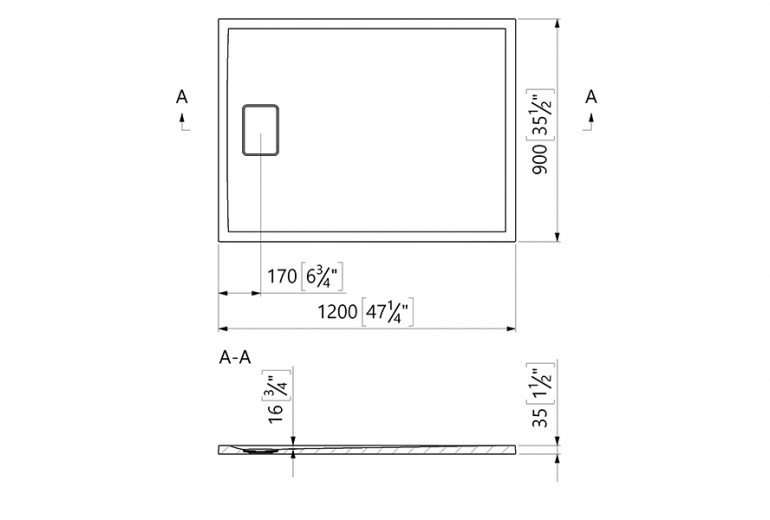 Tuš kada ST0023 90x120