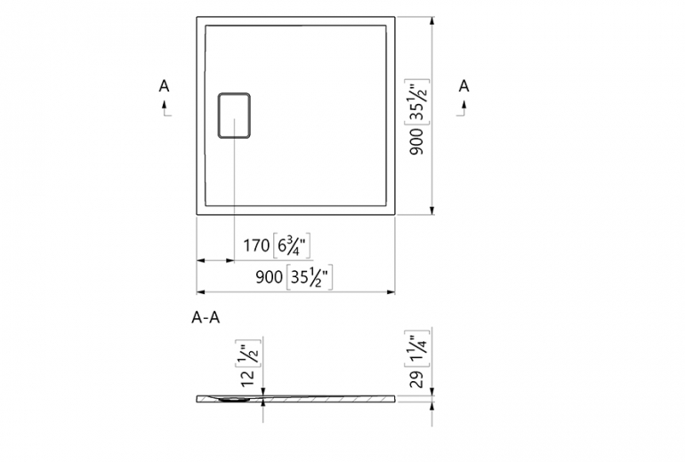 Tuš kada ST0023 90x90