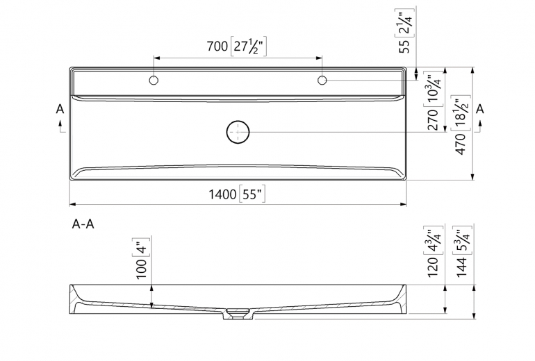 Umivaonik WB0517-141 dupli