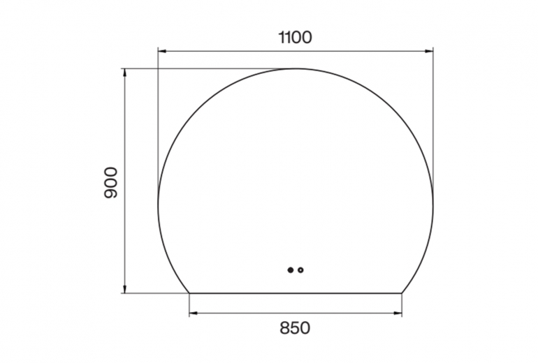 Ogledalo Eclis 110 Round LED Plus
