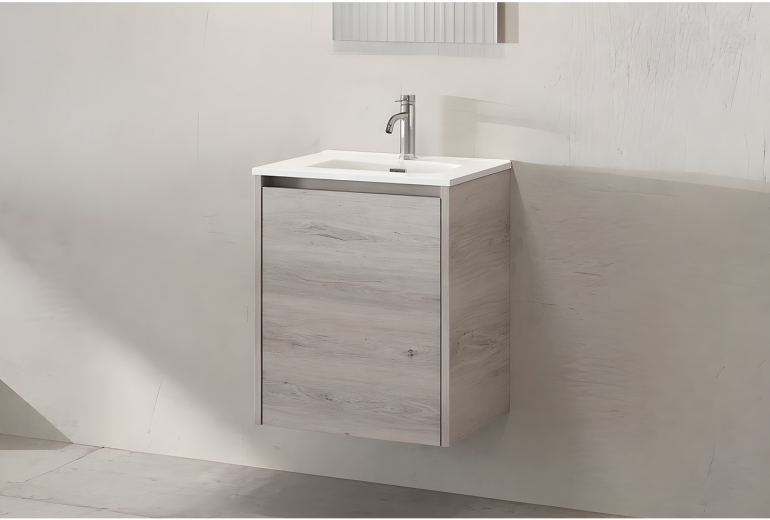 Ormarić s umivaonikom Minos 50 Ice Oak