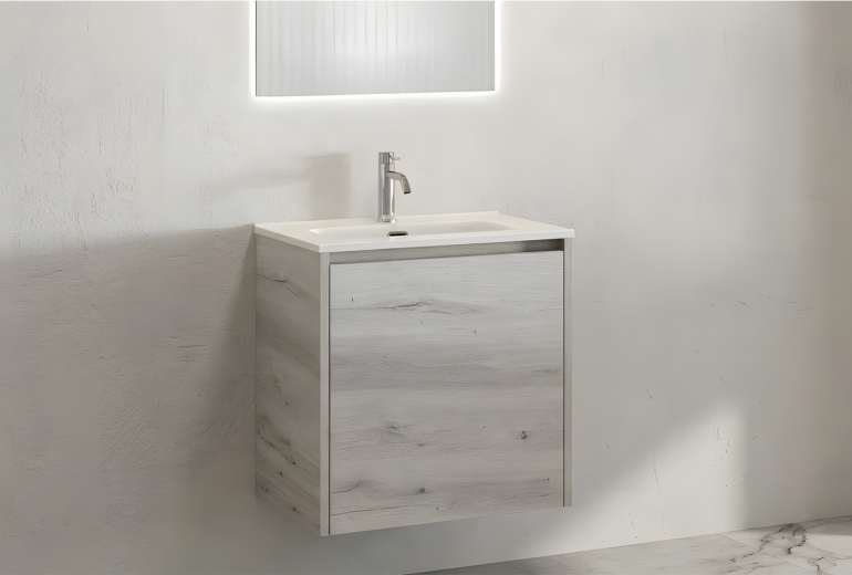 Ormarić s umivaonikom Minos 60 Ice Oak