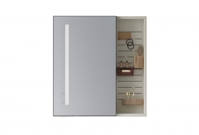 Ogledalo-ormarić Nesse 60 LED Light Grey