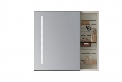 Ogledalo-ormarić Nesse 80 LED Light Grey