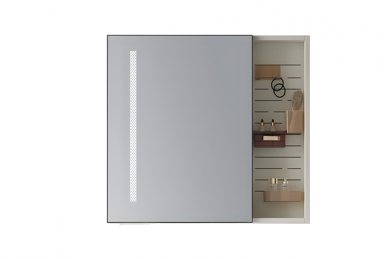 Ogledalo-ormarić Nesse 80 LED Light Grey